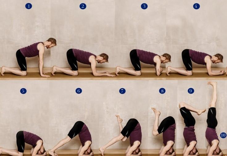 Стойка на голове болит